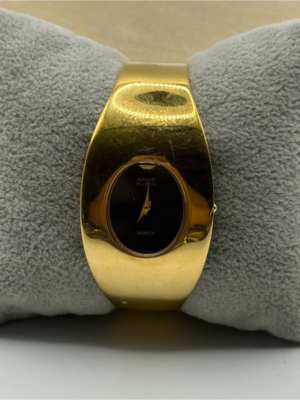 Vintage Anne Klein Gold-Tone Women’s Bangle Watch - Gold/Black